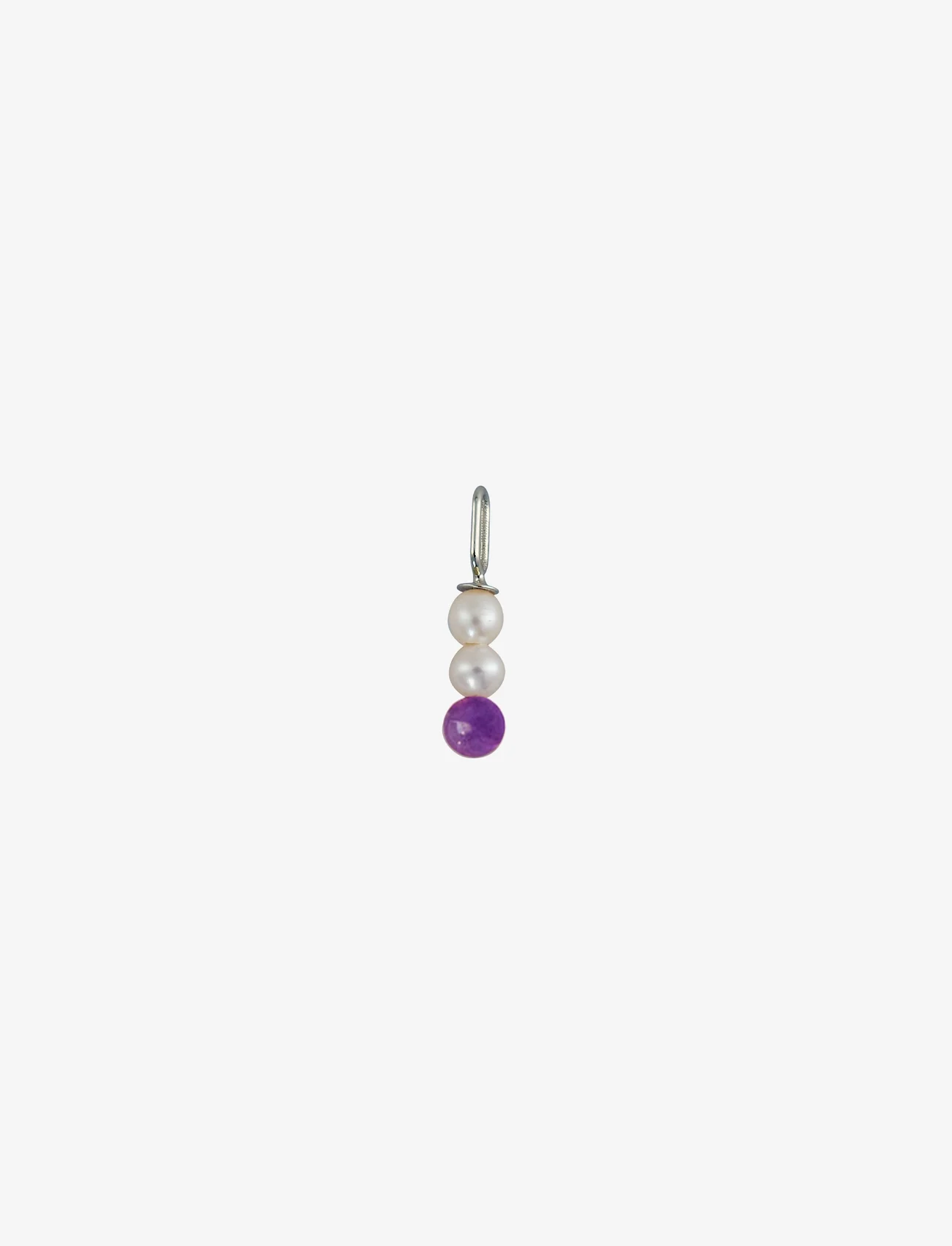 Design Letters - Pearl Stick Charm 4mm Silver - odzież imprezowa w cenach outletowych - purple - 0
