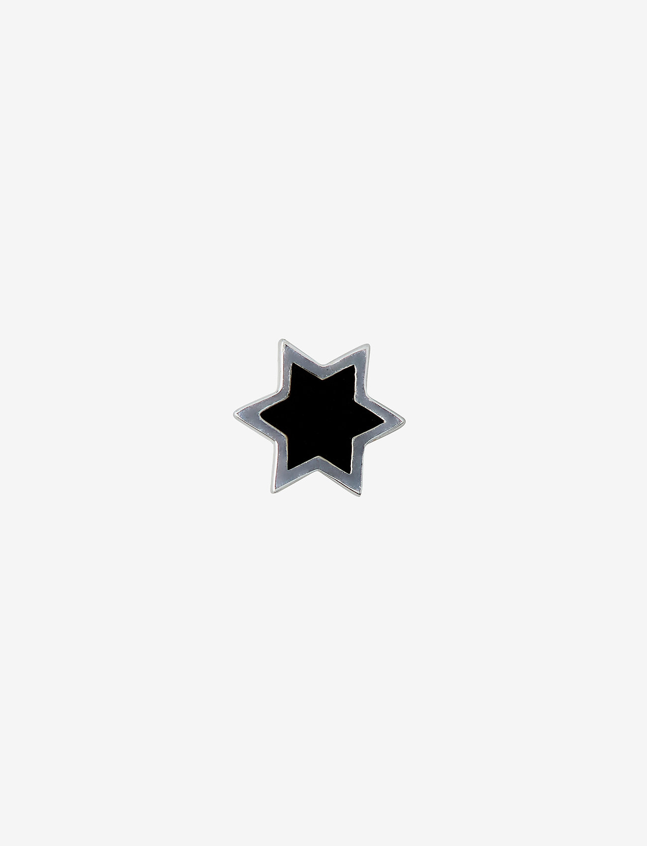 Design Letters - ENAMEL STAR CHARM, SILVER - party wear at outlet prices - black - 0