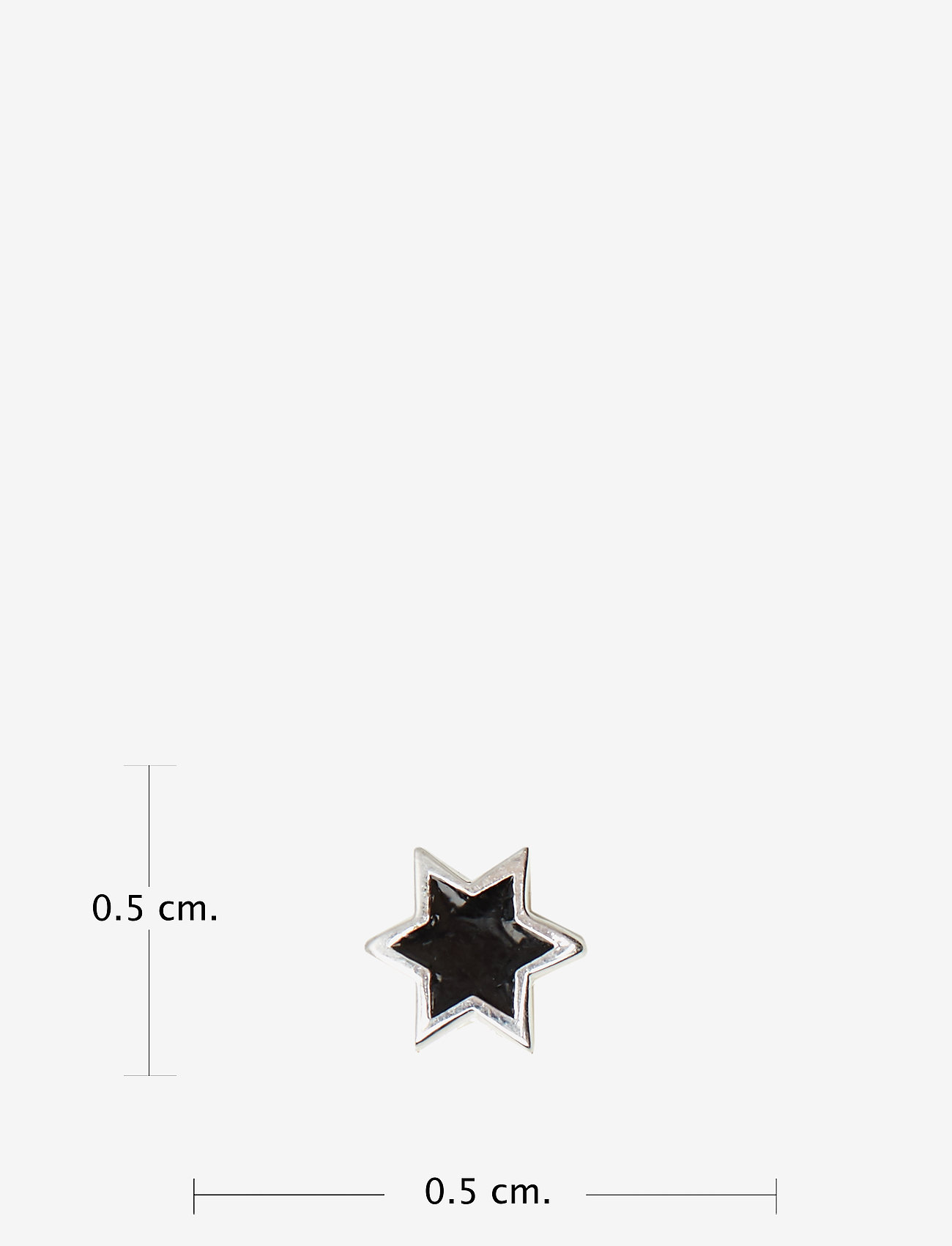 Design Letters - ENAMEL STAR CHARM, SILVER - party wear at outlet prices - black - 1