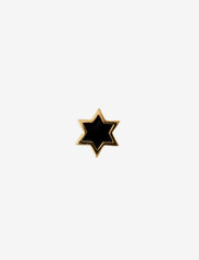 ENAMEL STAR CHARM, GOLD - BLACK