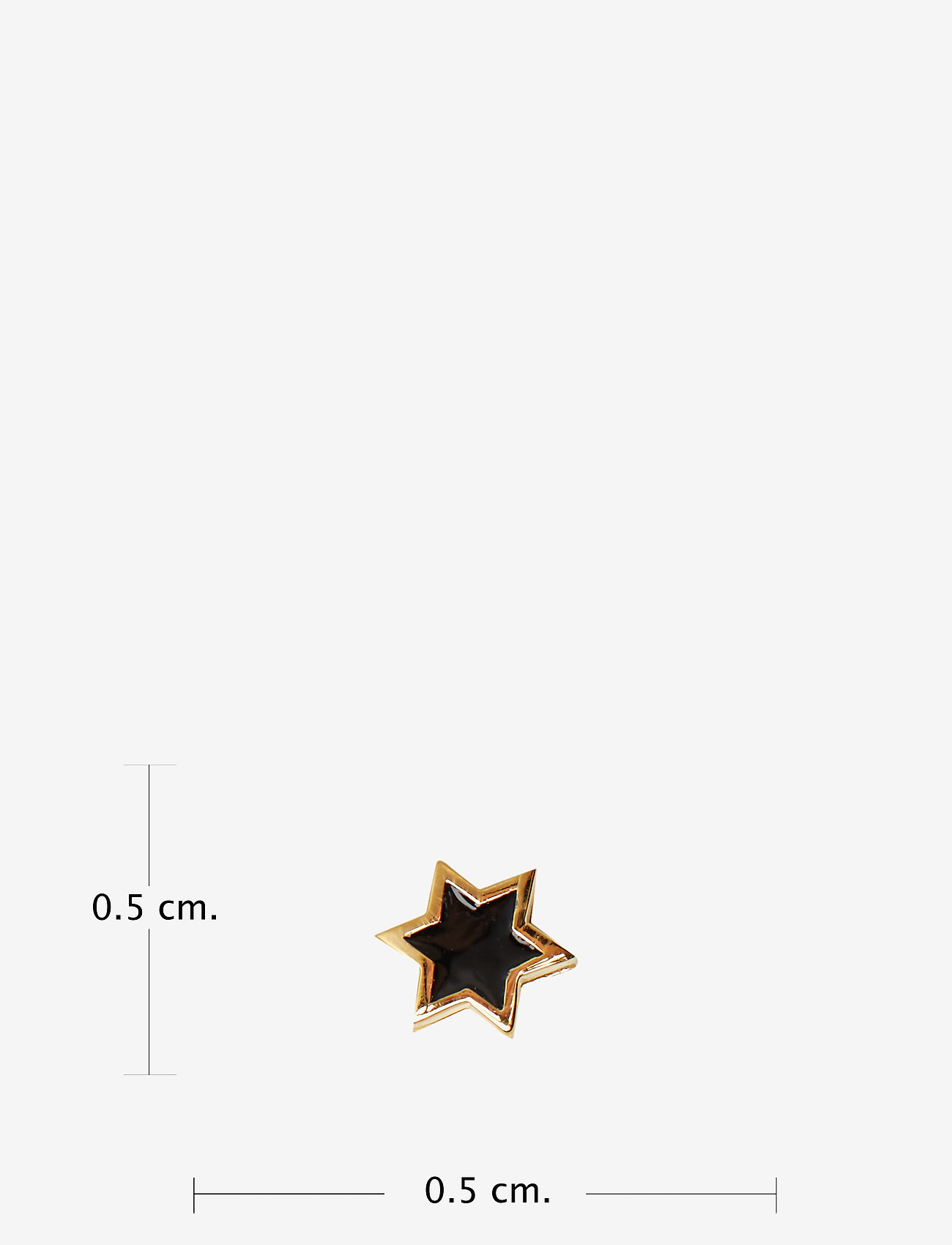 Design Letters - ENAMEL STAR CHARM, GOLD - party wear at outlet prices - black - 1