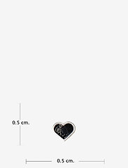 Design Letters - Enamel Heart Charm Silver - peoriided outlet-hindadega - black - 1