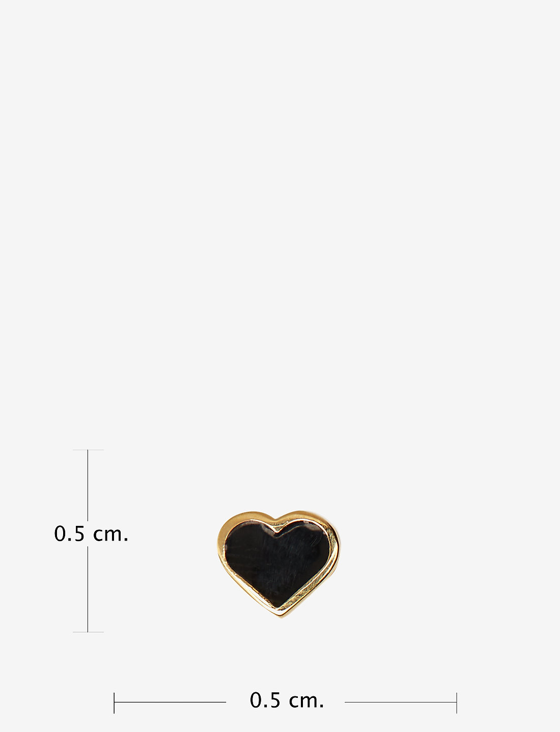 Design Letters - Enamel Heart Charm Gold - pendants - black - 1