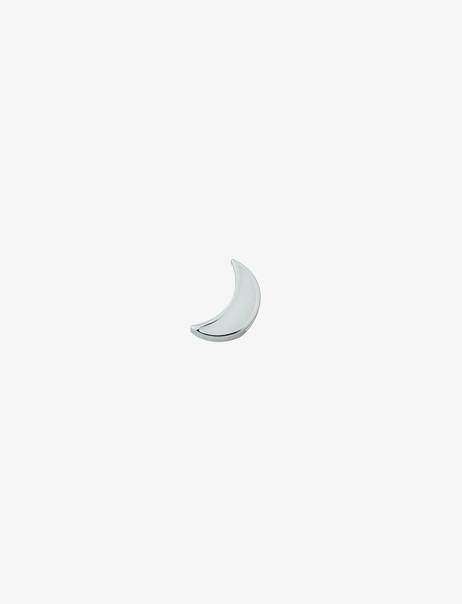 Design Letters - Enamel Moon Charm - anhänger - white - 1