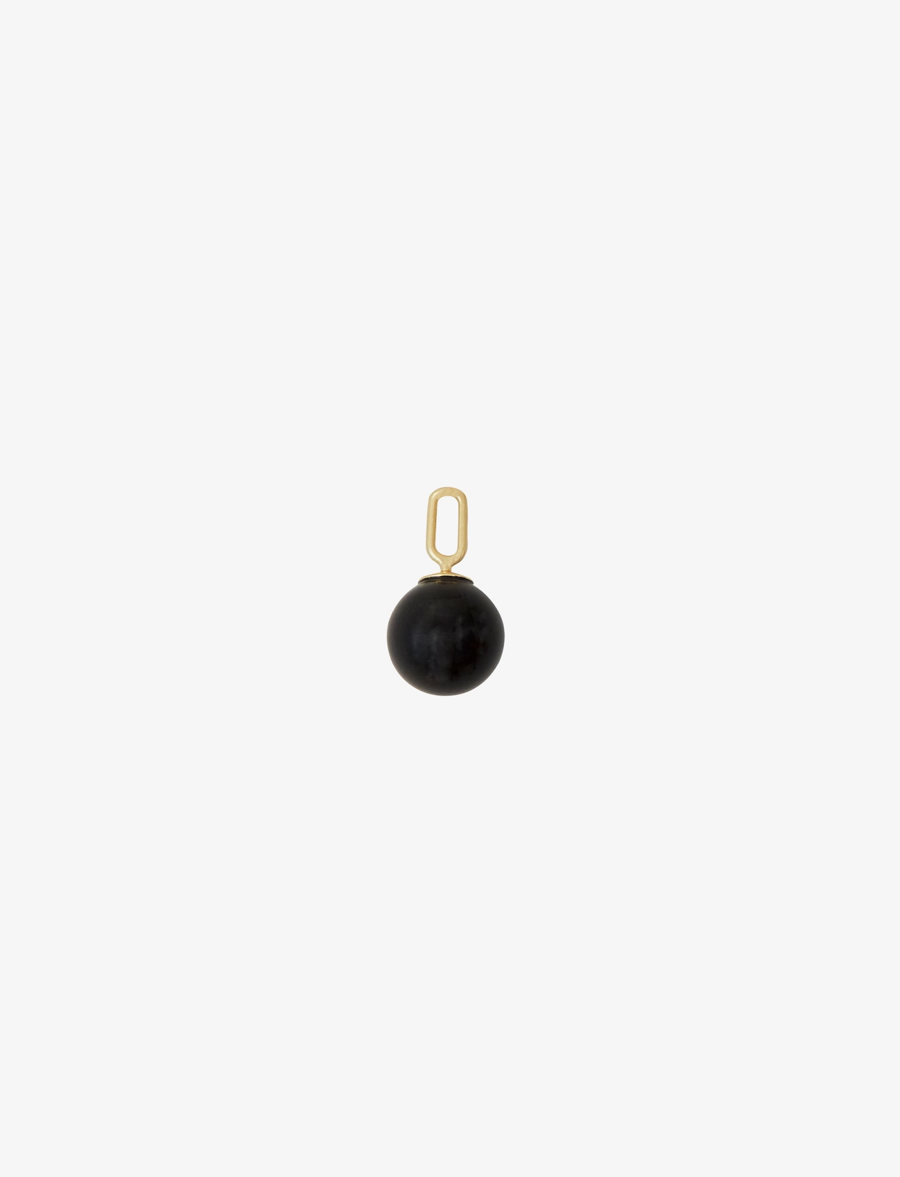 DESIGN LETTERS Stone Drop Charm Schwarz - 8 MM - Damen