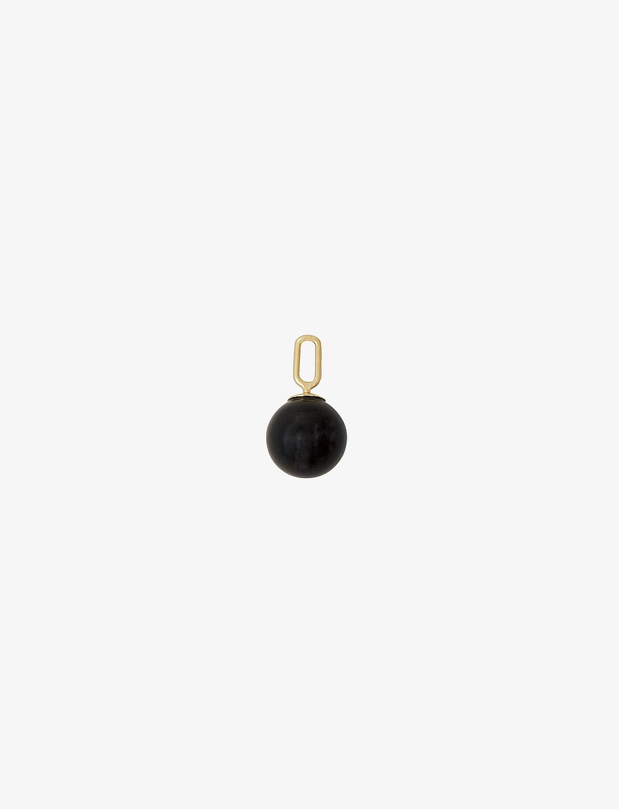 Design Letters - Stone Drop Charm - hängen & berlocker - black - 1
