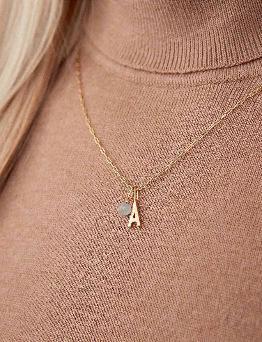 Design Letters - Stone Drop Charm - anheng - blue - 0