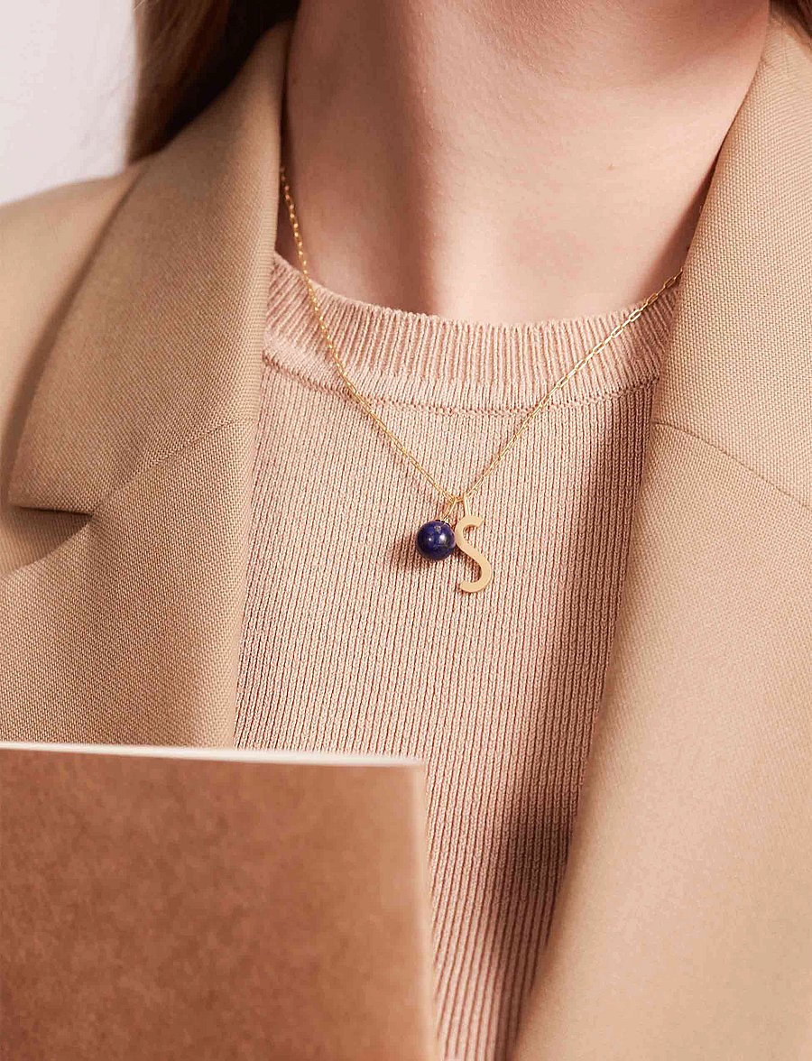Design Letters - Stone Drop Charm - hängen & berlocker - gold - 0