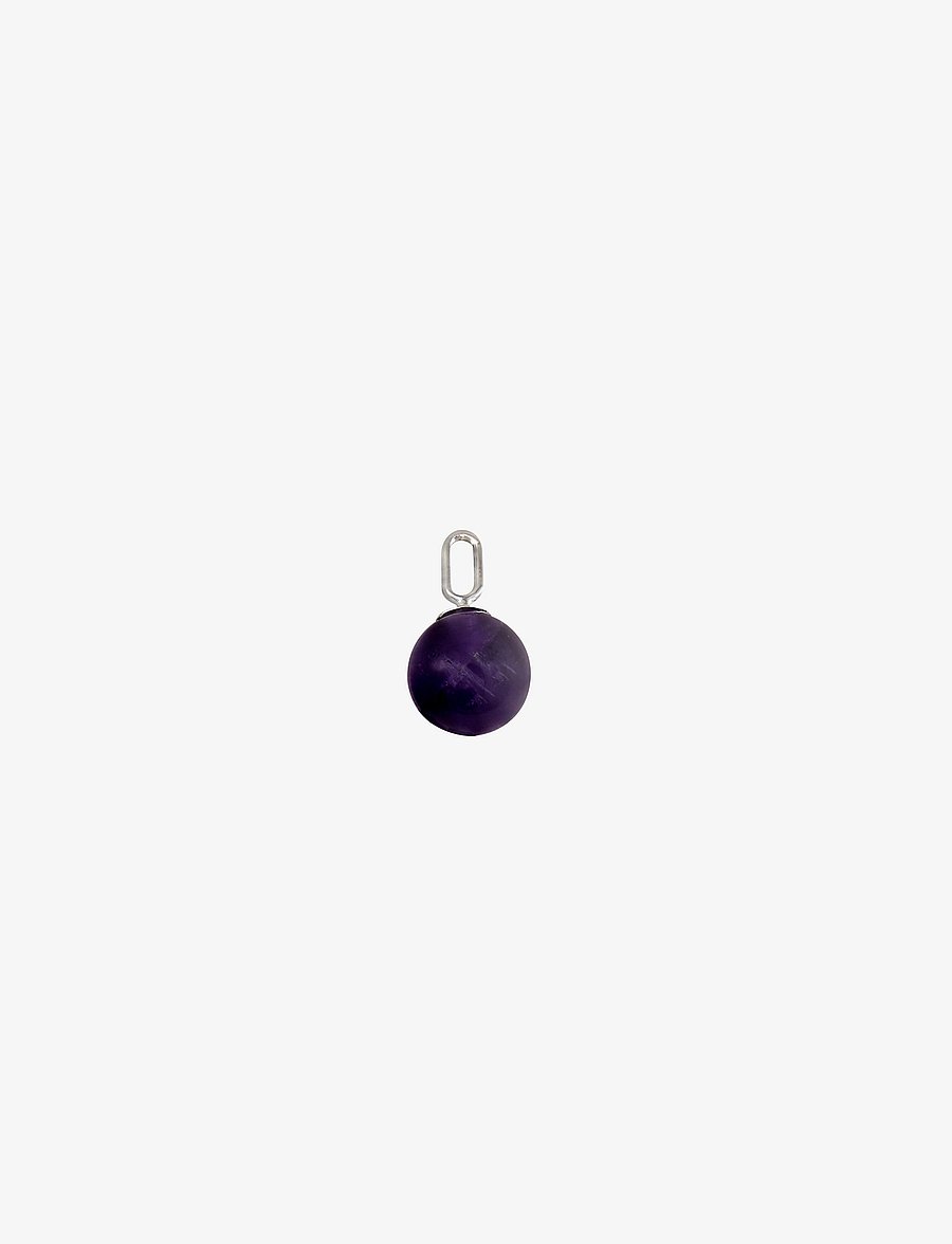 Design Letters - Stone Drop Charm - anhänger - purple - 1