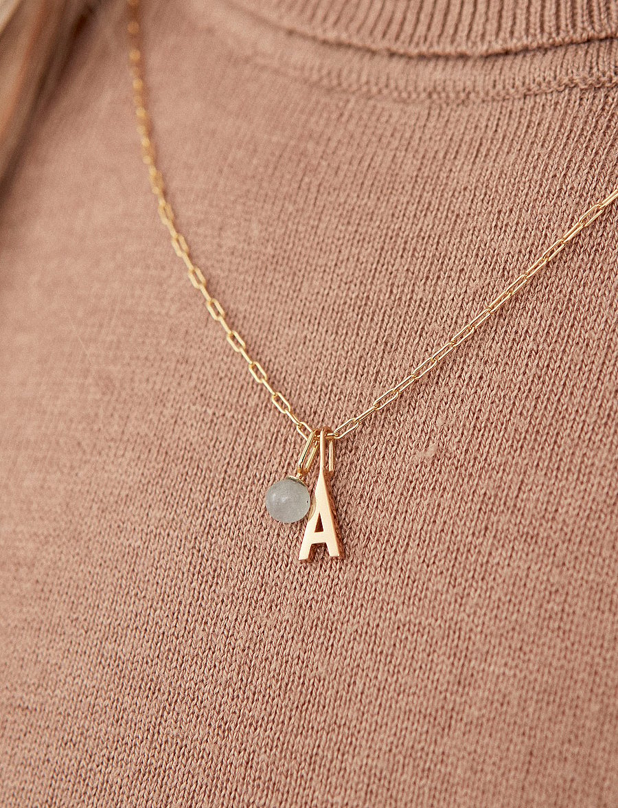 Design Letters - Stone Drop Charm - ripatsid - blue - 0