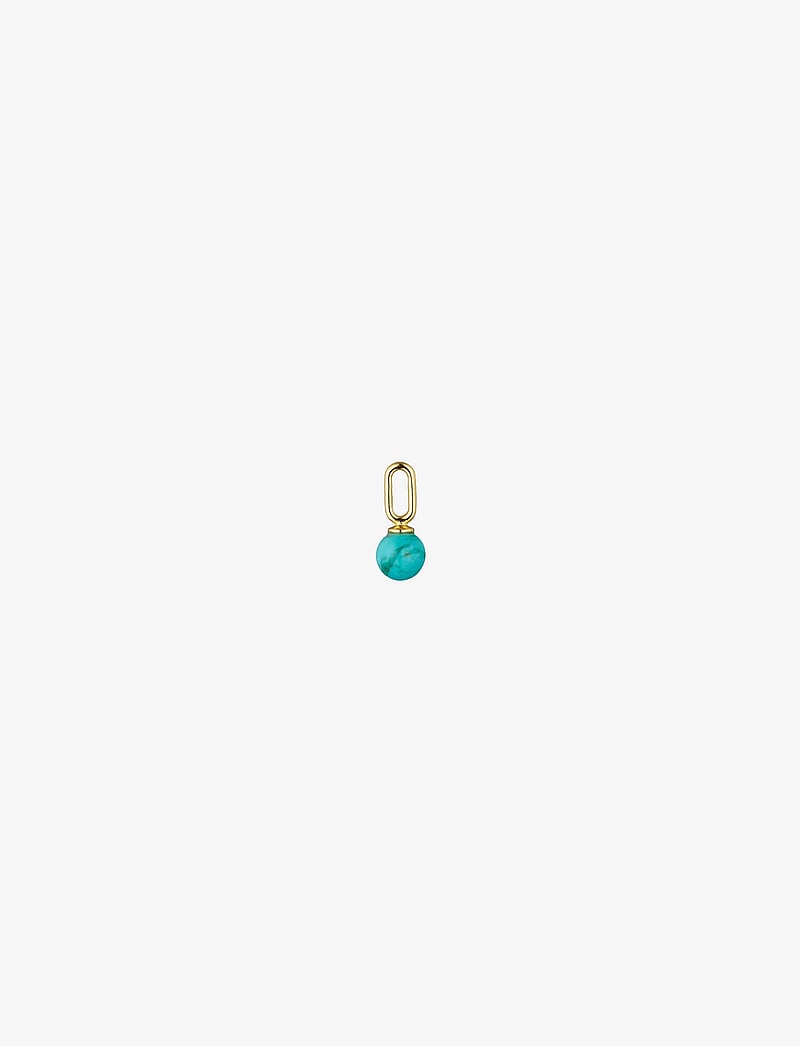 Design Letters - Stone Drop Charm - vedhæng - turquoise - 0
