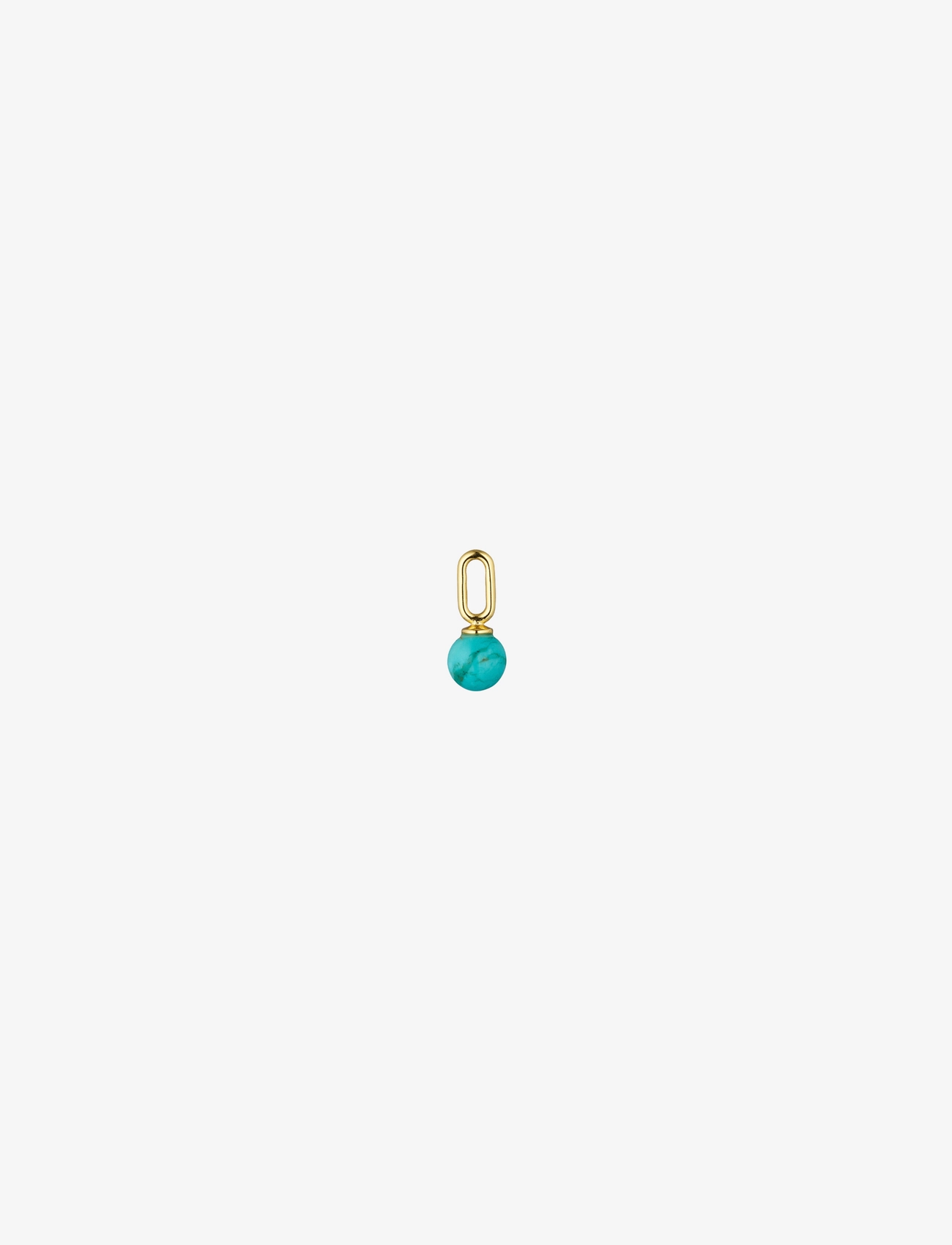 Design Letters Stone Drop Charm - Schmuck - TURQUOISE / blue