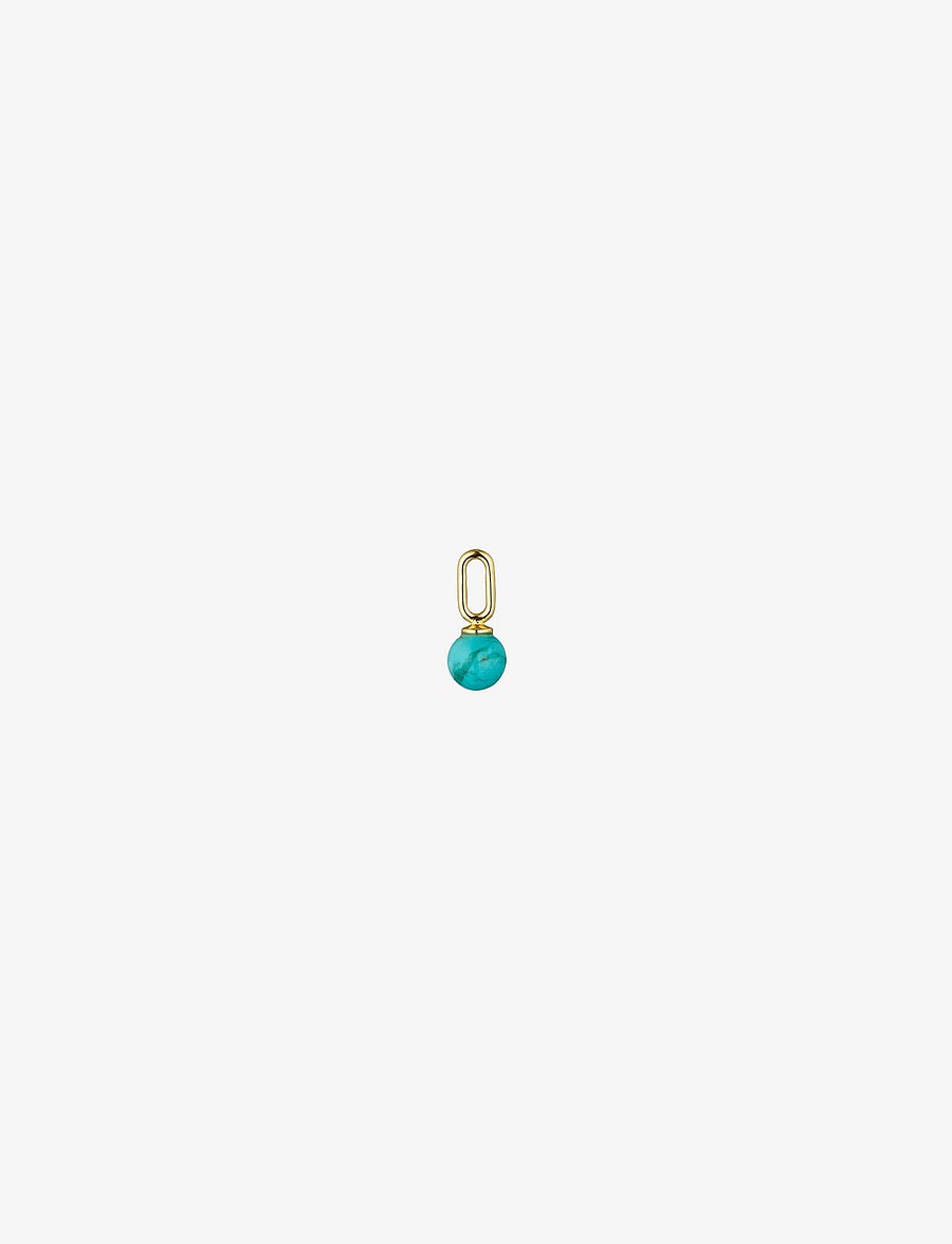 Design Letters - Stone Drop Charm - anhänger - turquoise - 0