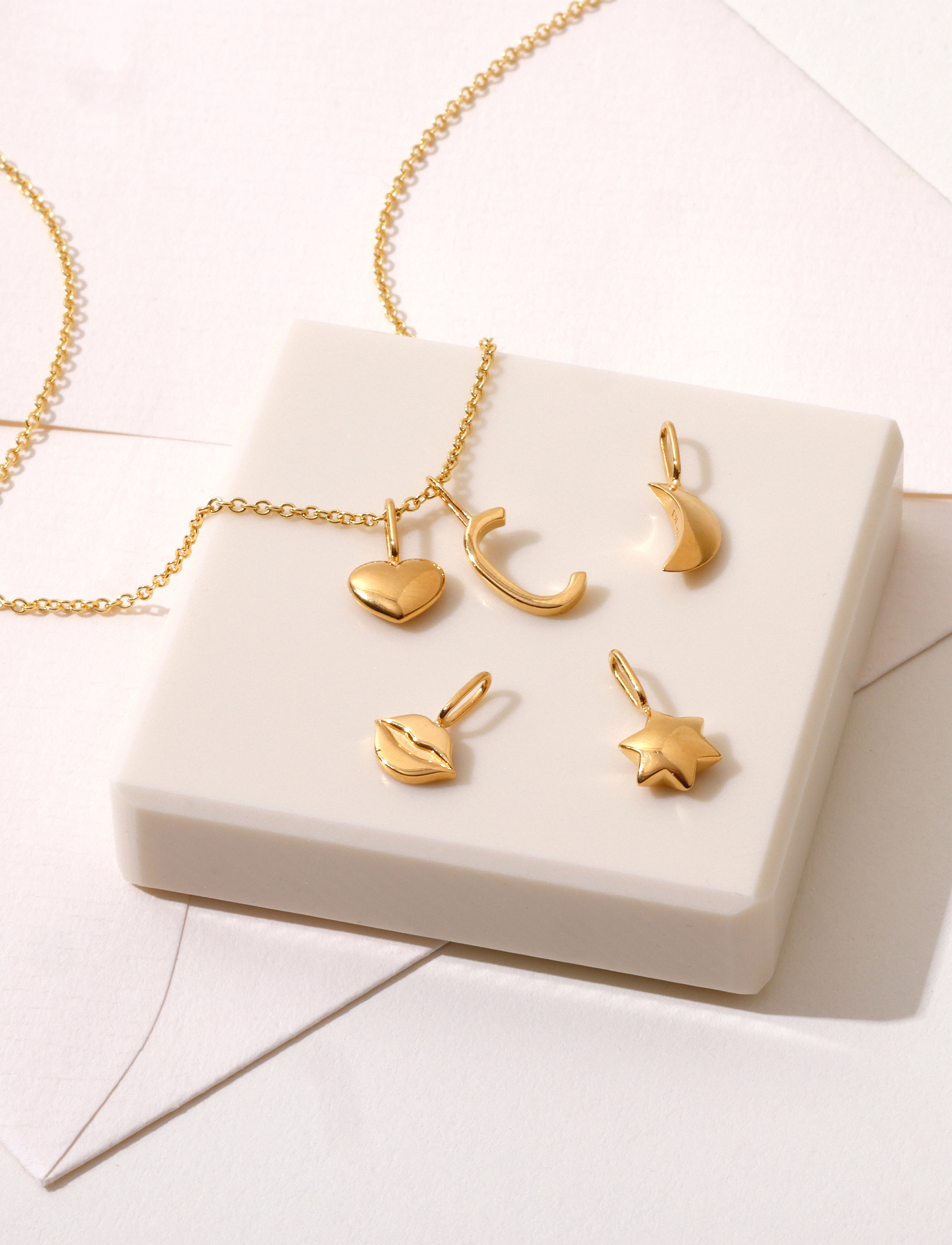 Design Letters Darling Charm Collection, Gold Plated, One Size, Necklaces, - Chain Frauen