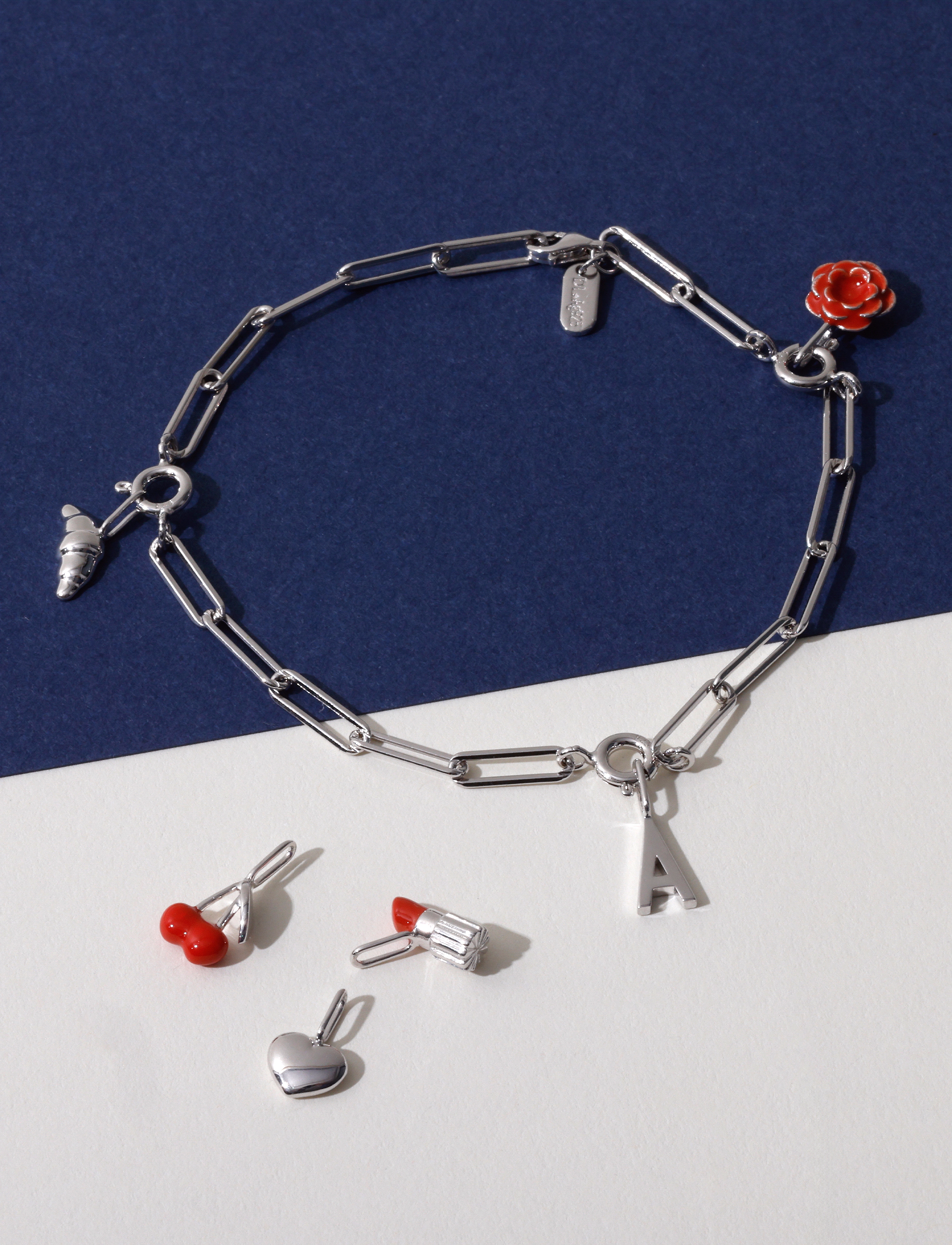 Design Letters - Darling charm collection, silver - kettenarmbänder - silver - 2