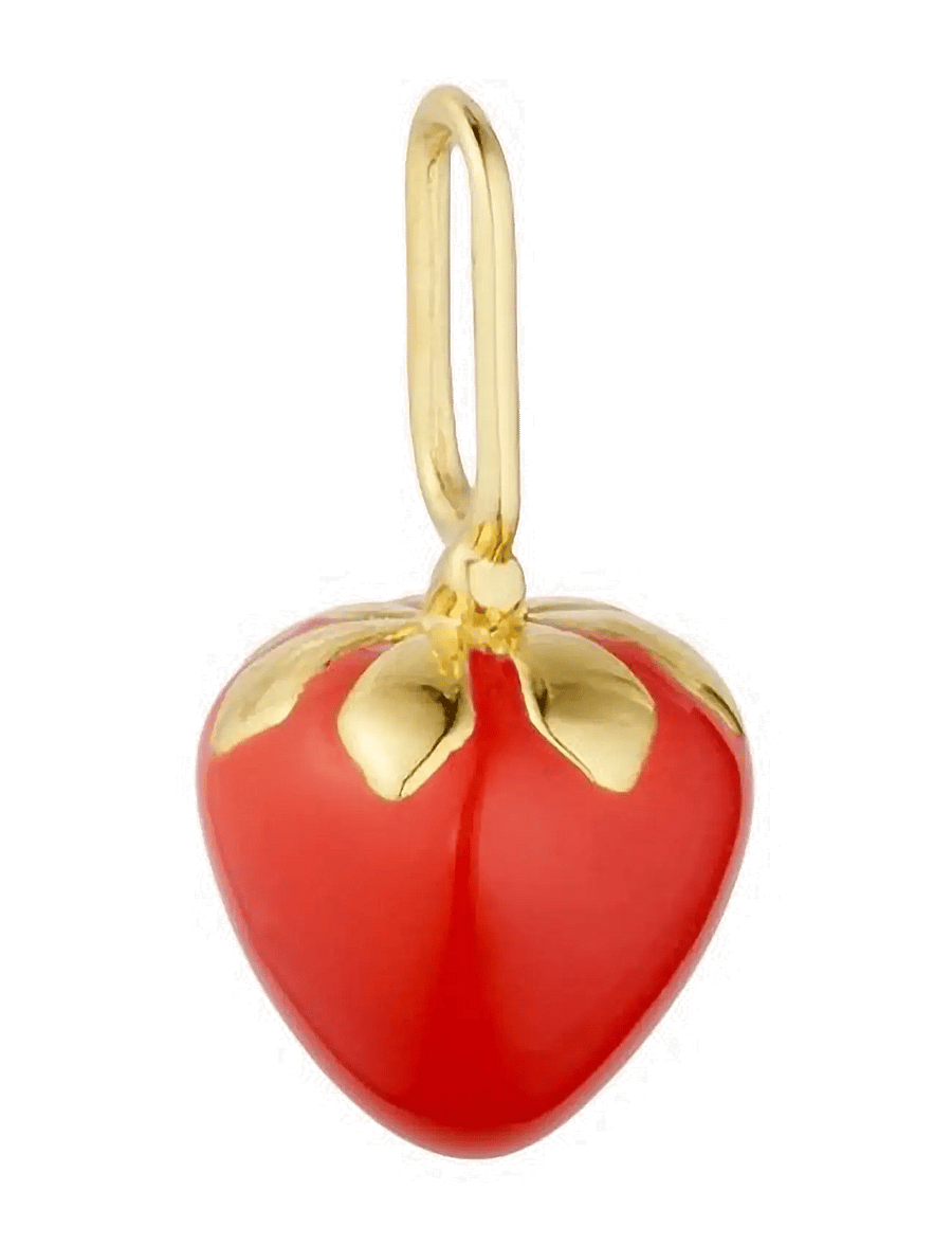 Design Letters - Darling charm enamel collection, gold plated - anhänger - deep sea coral - 0