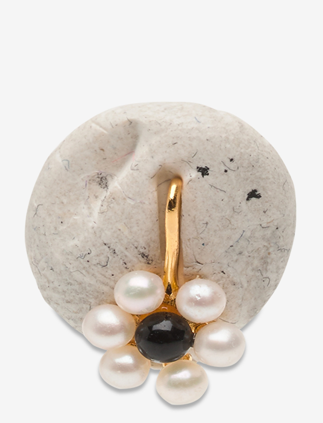 Design Letters - My Flower Charm 7mm w. Freshwater Pearls - anhänger - gold - 0