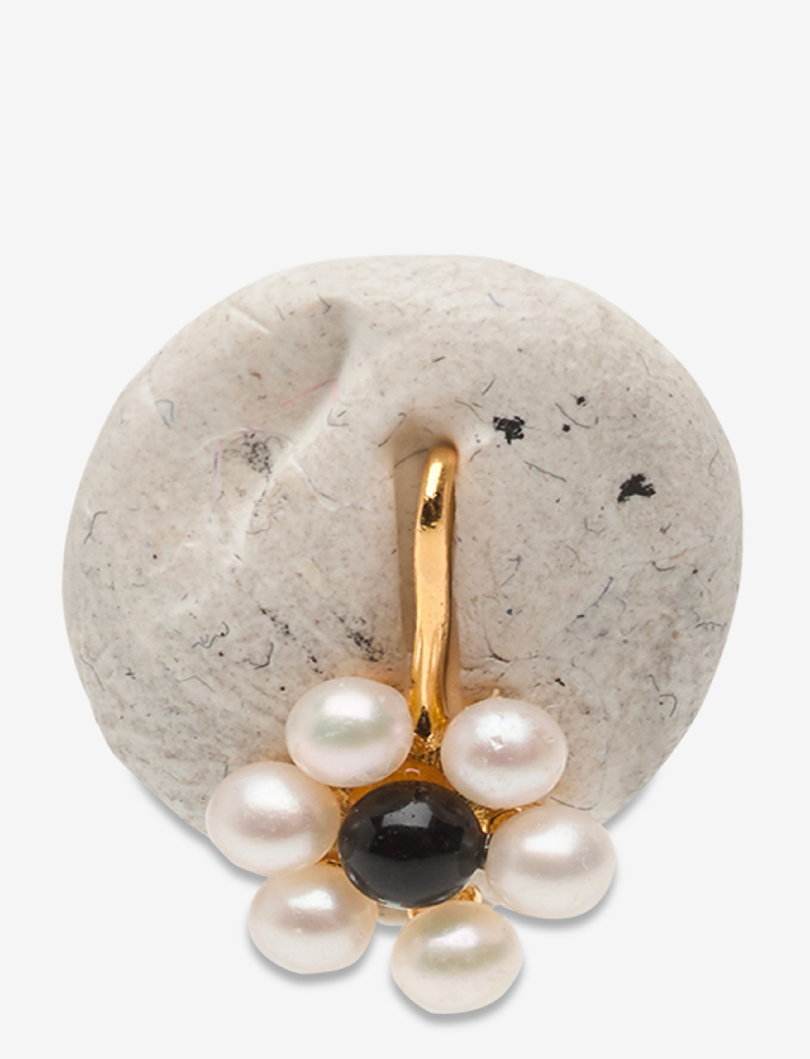 Design Letters My Flower Charm 7mm w. Freshwater Pearls - Design Letters - GOLD / gold