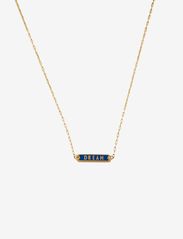 Design Letters - Word Candy Tag Necklace - naszyjniki łańcuszkowe - cobalt blue 2728c - 0