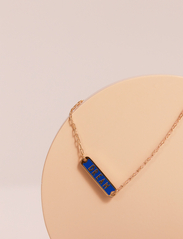 Design Letters - Word Candy Tag Necklace - chain necklaces - cobalt blue 2728c - 2