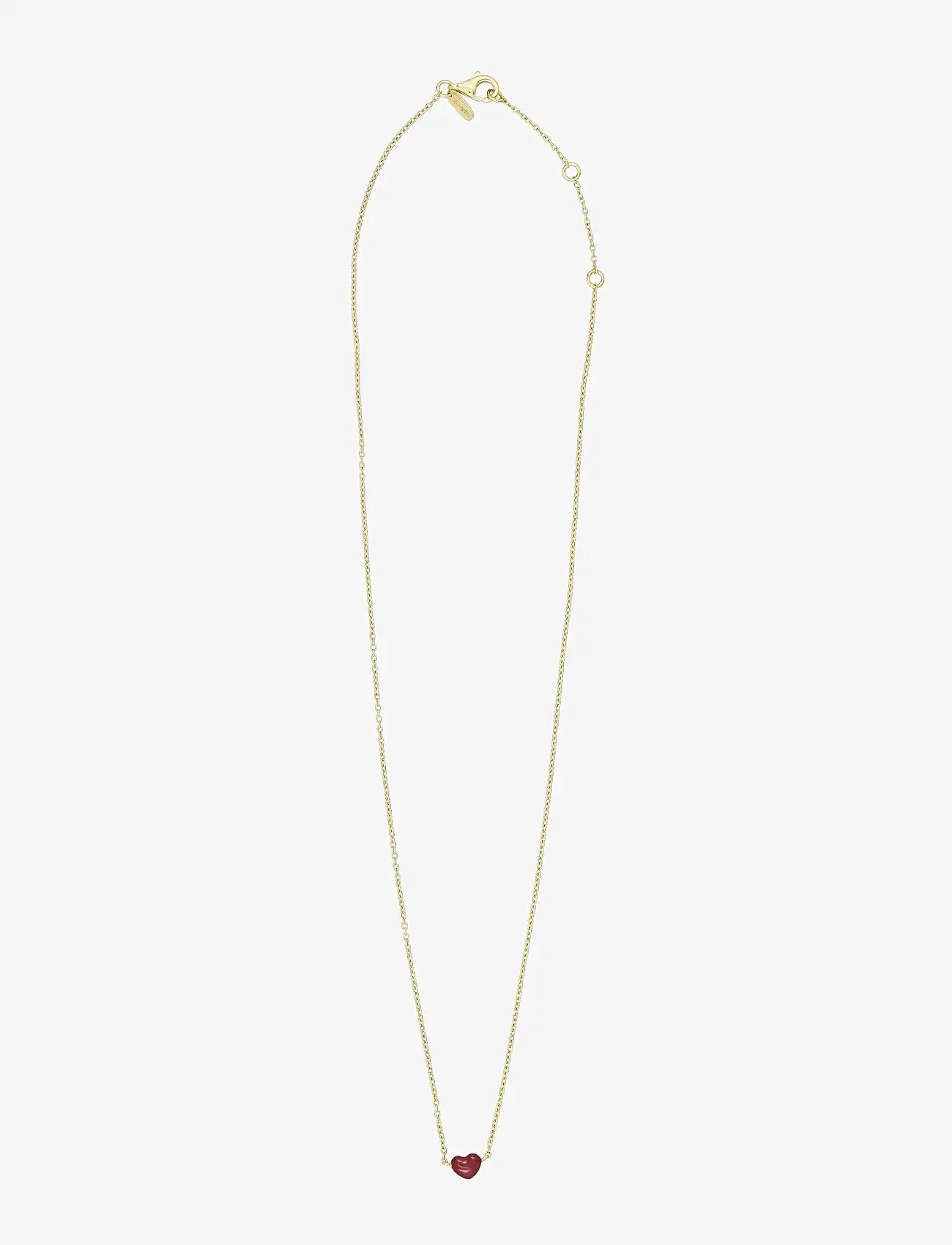 Design Letters - Little Big Love Necklace - Goldplated - vėriniai su pakabukais - syrrah burgundy - 1