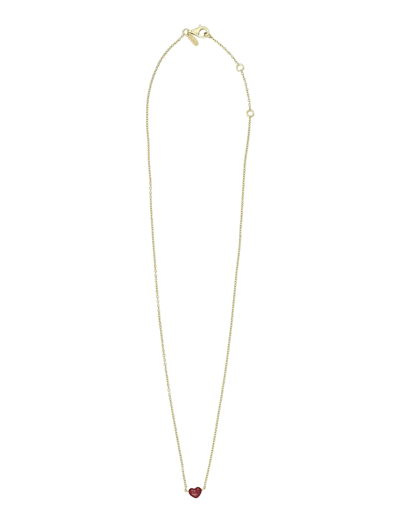 Design Letters - Little Big Love Necklace - Goldplated - vėriniai su pakabukais - syrrah burgundy - 1