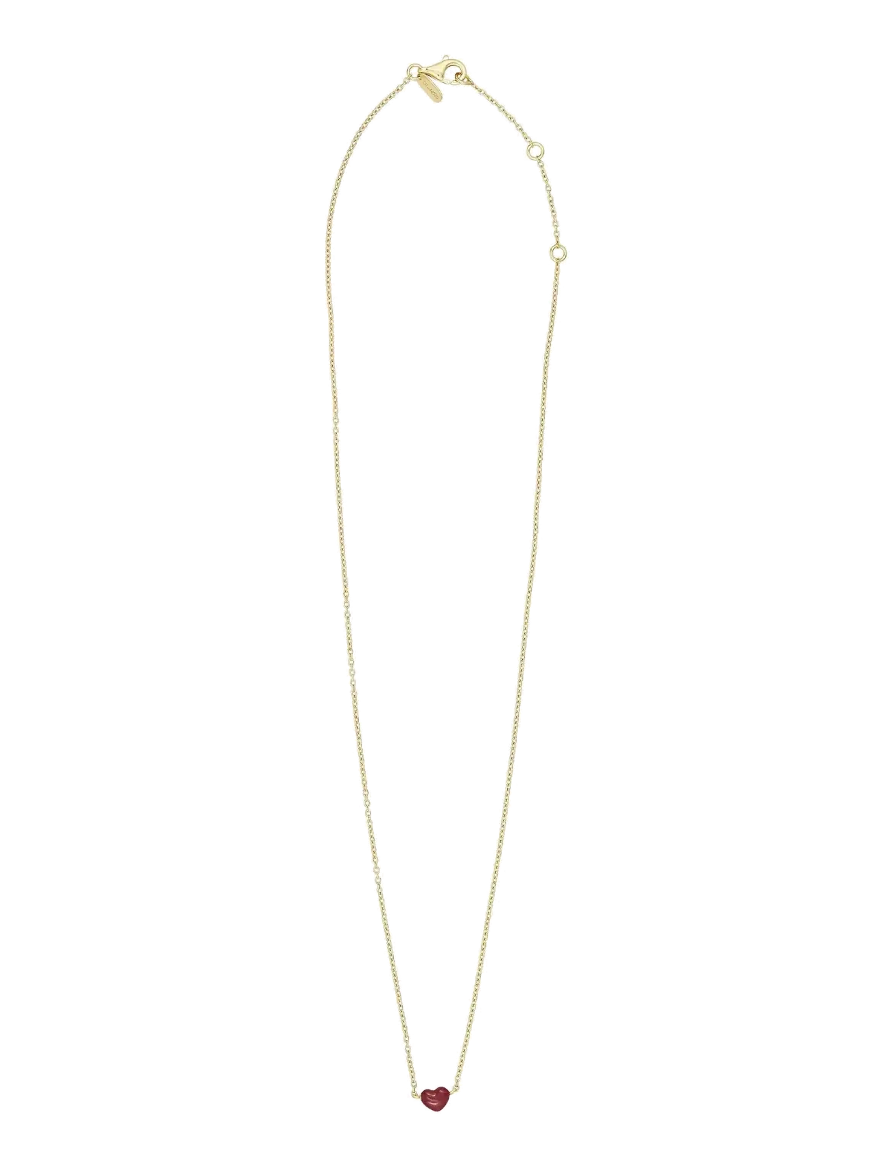 Design Letters - Little Big Love Necklace - Goldplated - ketten mit anhänger - syrrah burgundy - 1