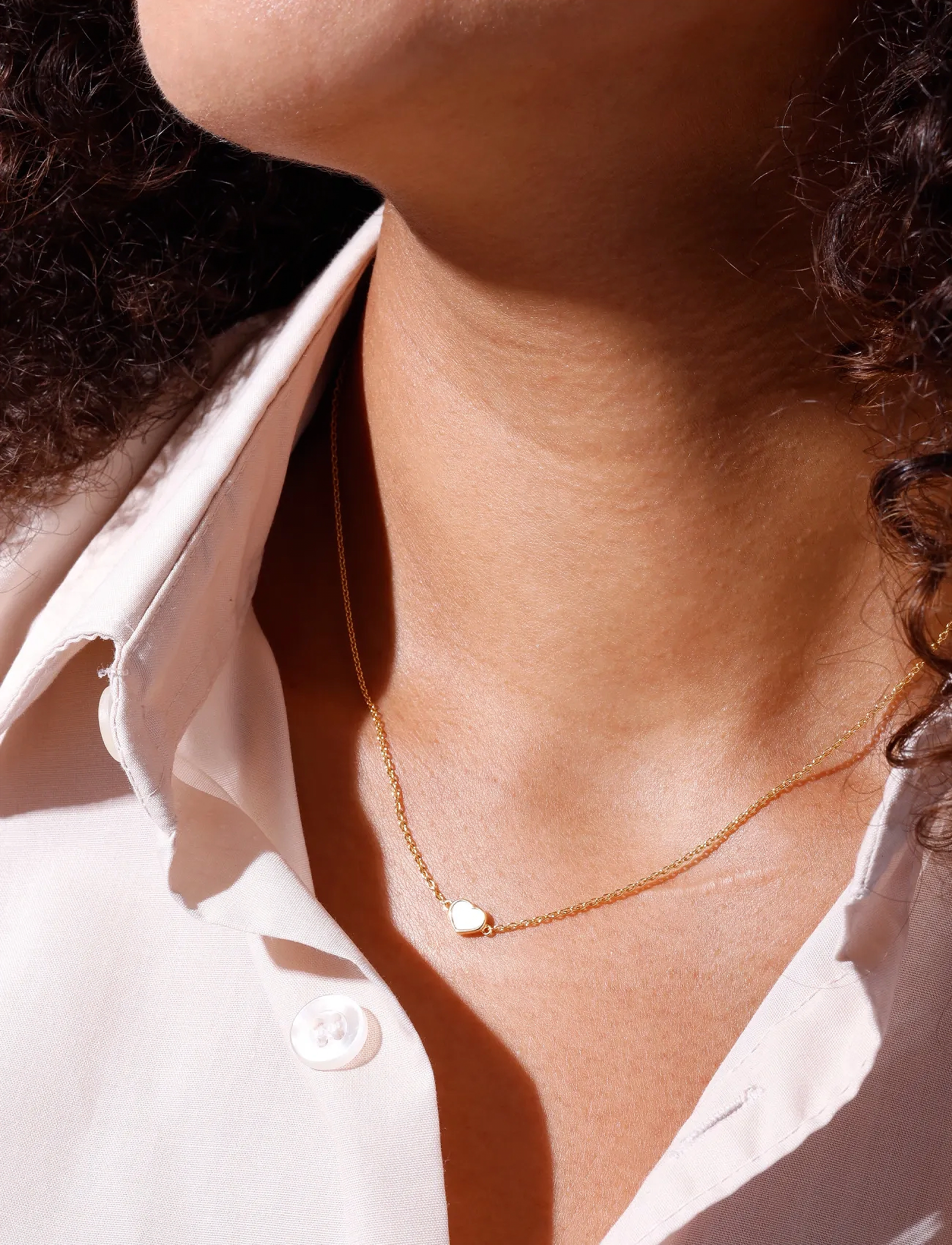 Design Letters - Pearl Little Big Love necklace, gold plated - perlenketten - gold - 2