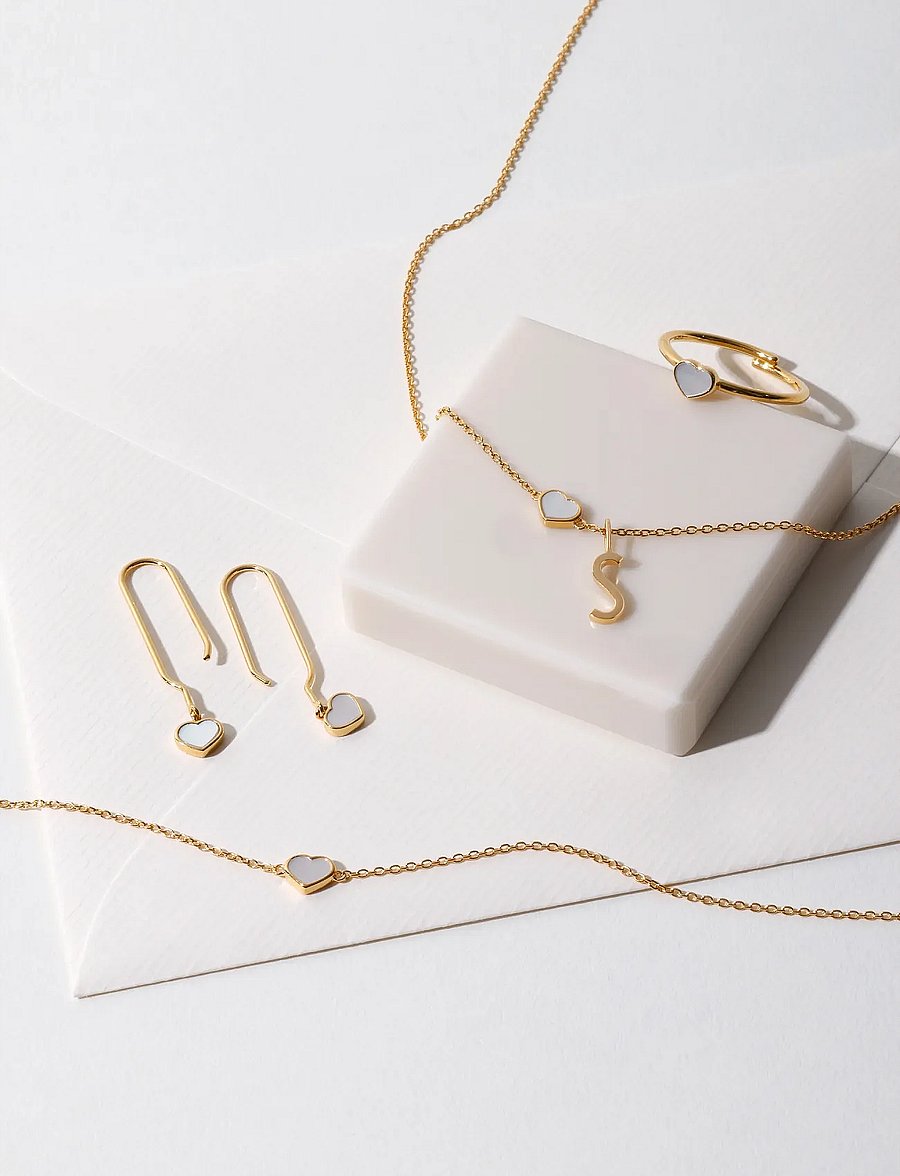 Design Letters - Pearl Little Big Love necklace, gold plated - perlenketten - gold - 3