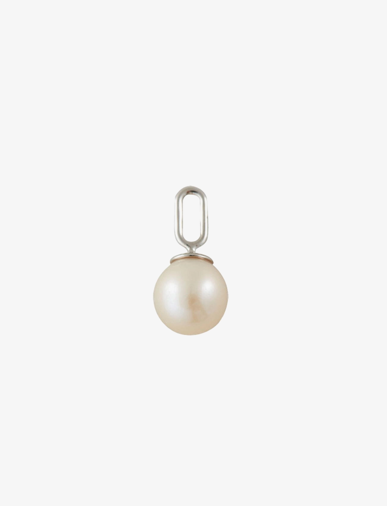 Design Letters Pearl Drop Charm, 8 MM, Jewellery, Weiß - Pendants, Frauen