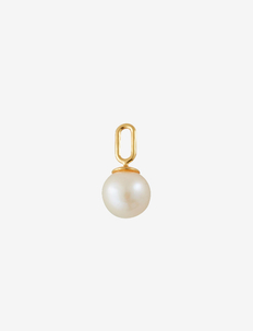 Pearl Drop Charm 8mm Gold, Design Letters