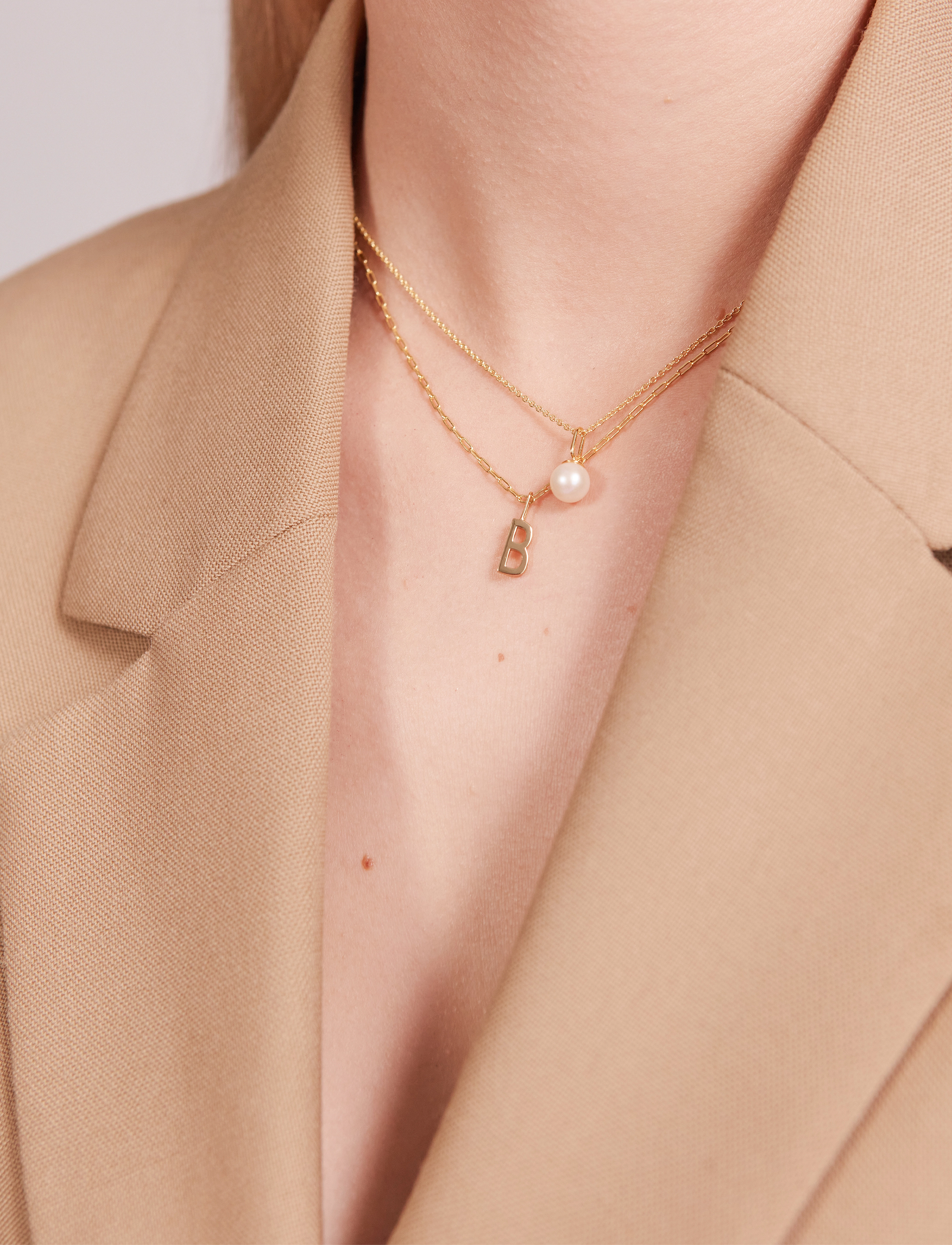 Design Letters - Pearl Drop Charm - gold - 0