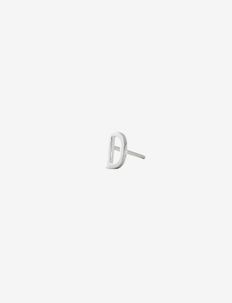 EARRING STUDS ARCHETYPES, SILVER, A-Z, Design Letters