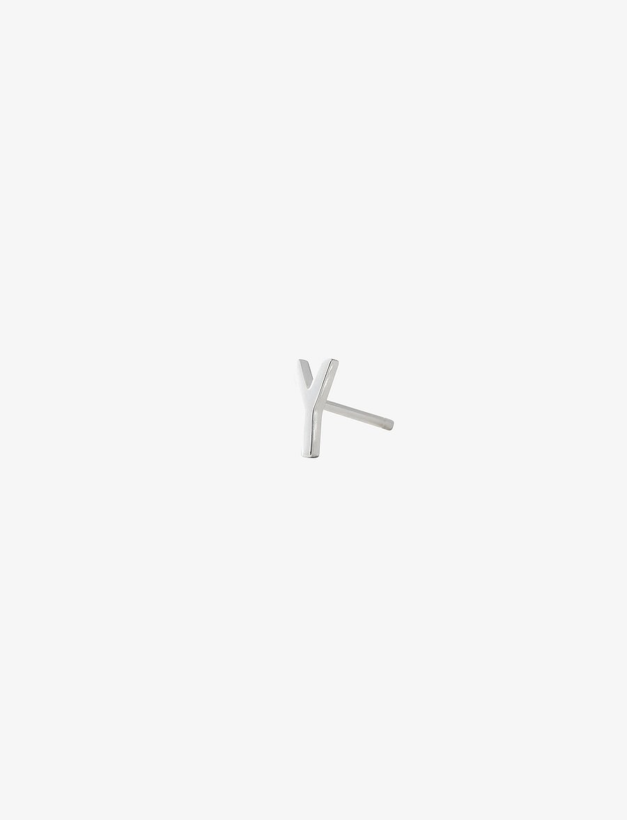 Design Letters - EARRING STUDS ARCHETYPES, A-Z - single earring - silver - 1