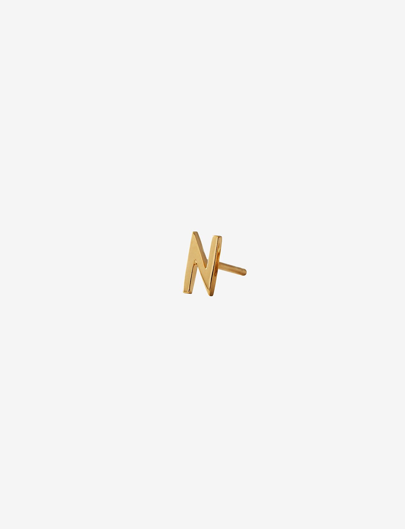 Design Letters - EARRING STUDS ARCHETYPES, GOLD, A-Z - nagliņauskari - gold - 0