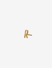 Design Letters - EARRING STUDS ARCHETYPES, GOLD, A-Z - pojedyncze opakowanie kolczyków - gold - 0
