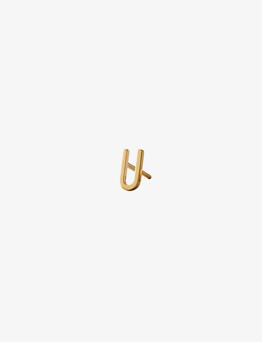 Design Letters - EARRING STUDS ARCHETYPES, A-Z - enskilt örhänge - gold - 1