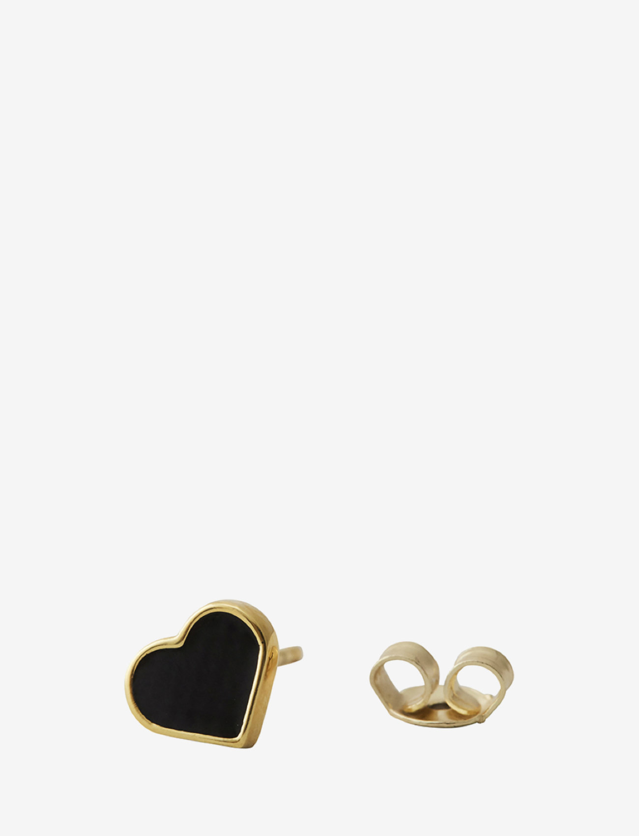 Design Letters - Earring stud Enamel - gold - heart - 0