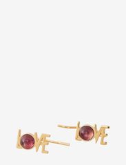 Design Letters - Great Love Ear Climber (1 set of 2 pcs) - ohrstecker - amethyst - 0