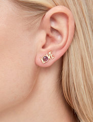 Design Letters - Great Love Ear Climber (1 set of 2 pcs) - stud earrings - amethyst - 1