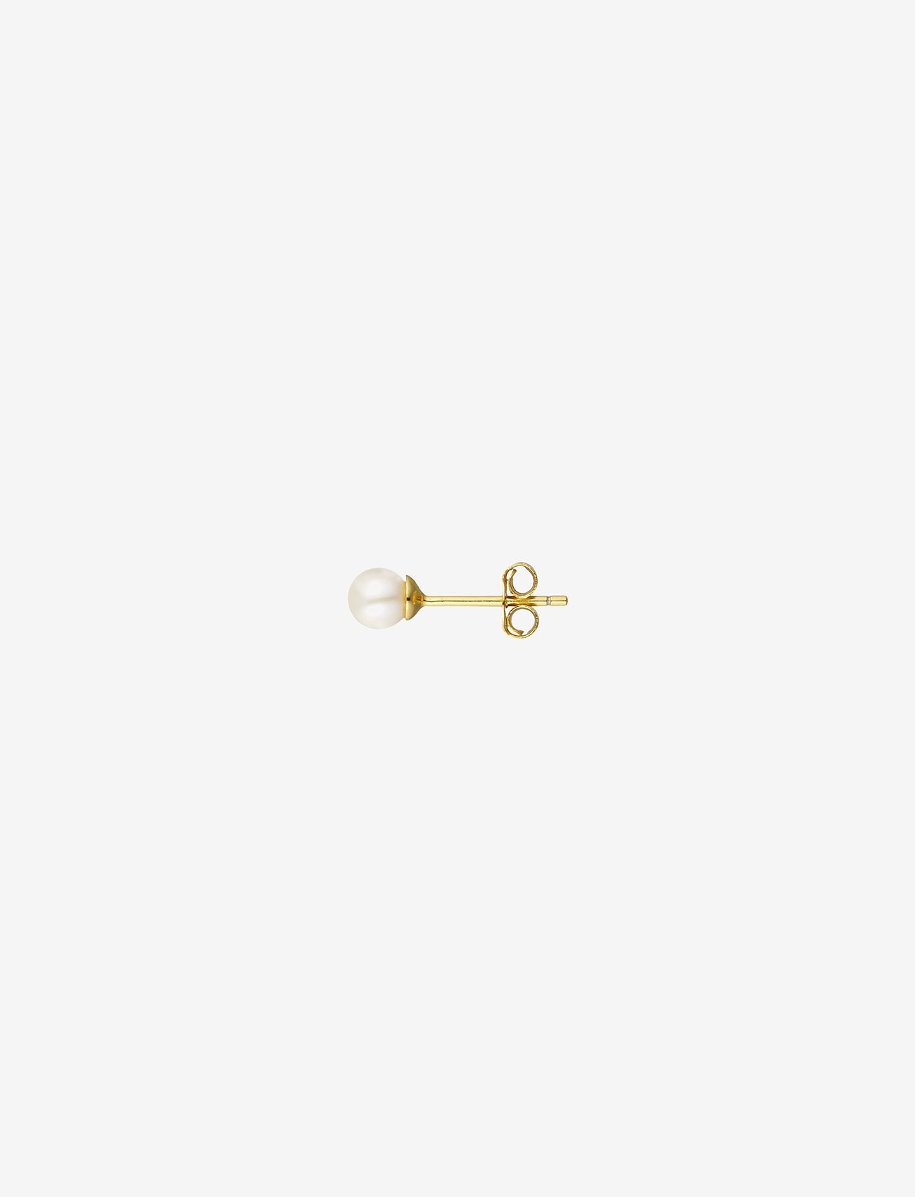 Design Letters - Pearl Stud 5mm Gold Plated - perleøreringe - gold - 2