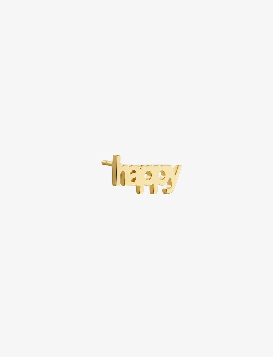 Design Letters - Vocabulary Stud - Goldplated (1 pcs) - einzelner ohrring - gold - 1