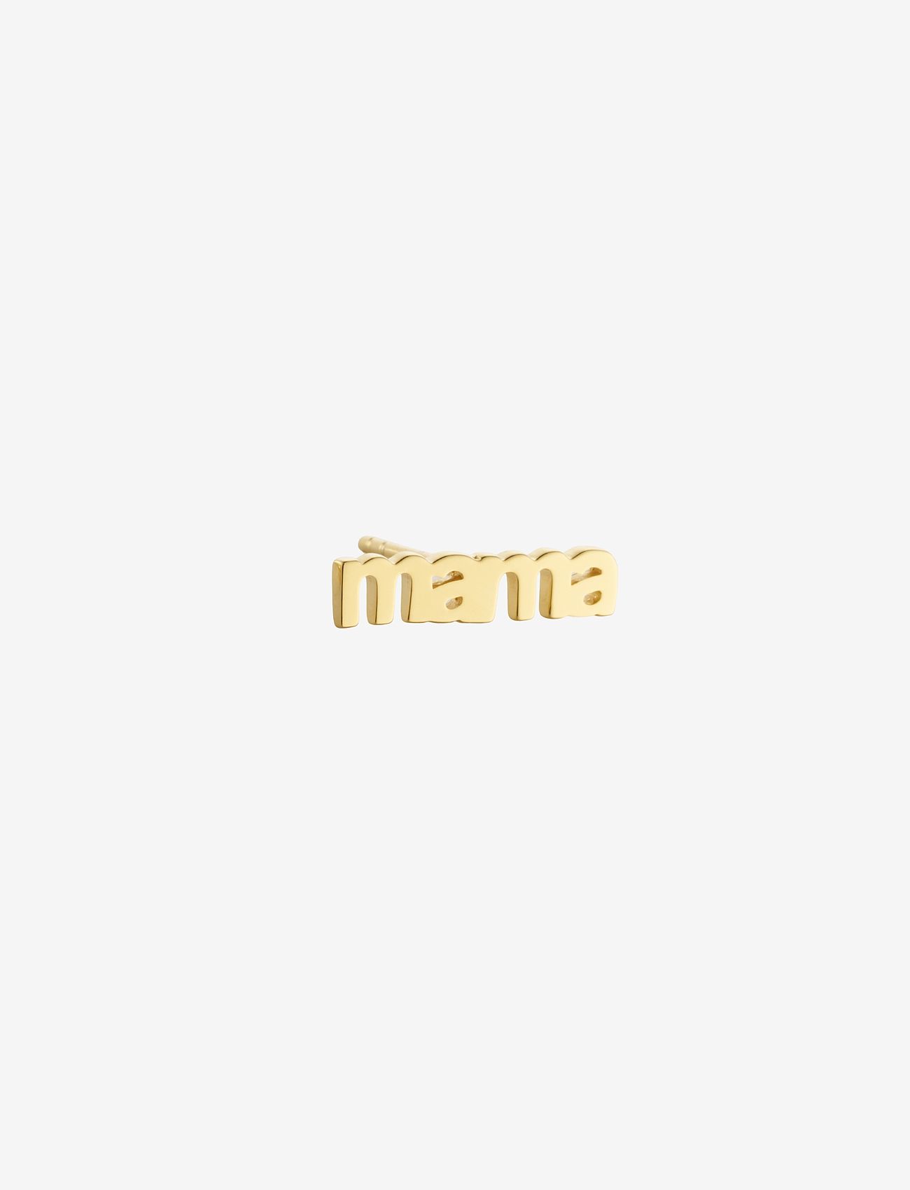 Design Letters - Vocabulary Stud - Goldplated (1 pcs) - einzelpackung ohrring - gold - 1