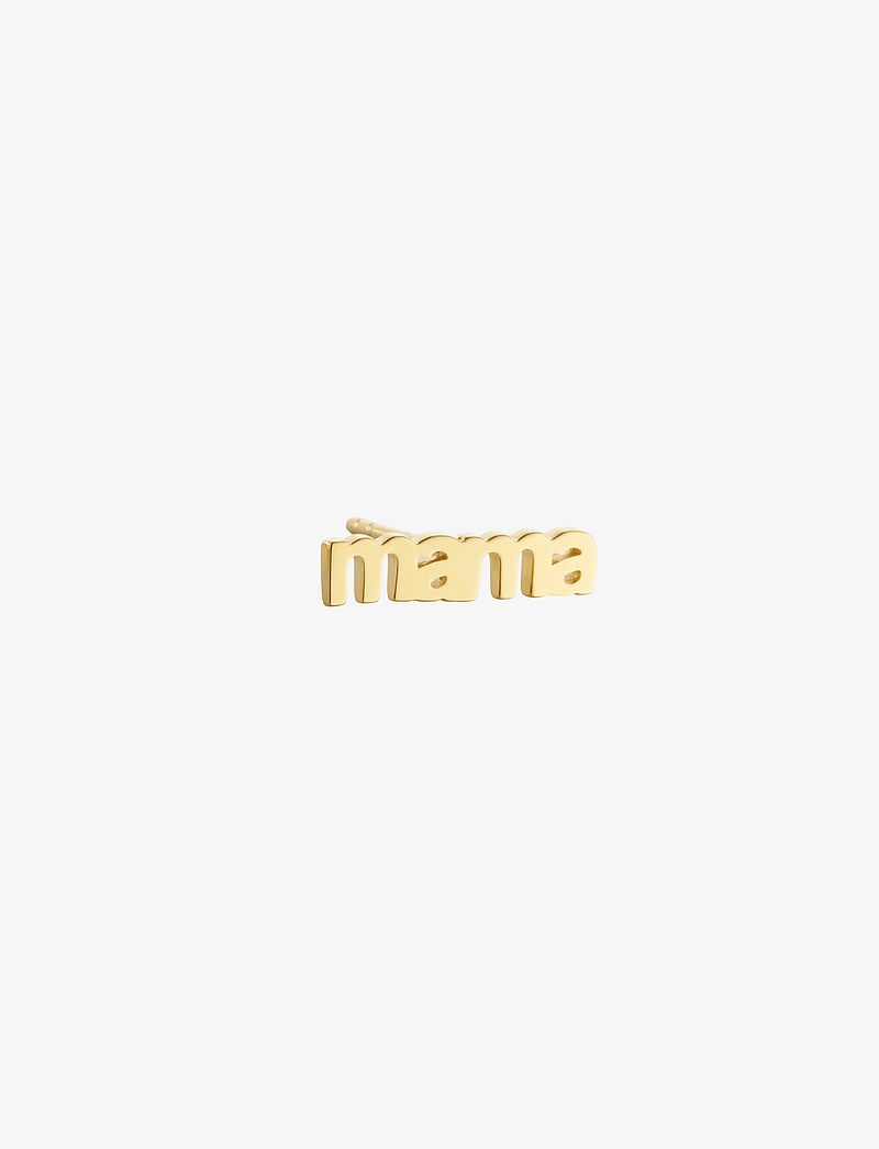 Design Letters - Vocabulary Stud - Goldplated (1 pcs) - einzelpackung ohrring - gold - 1