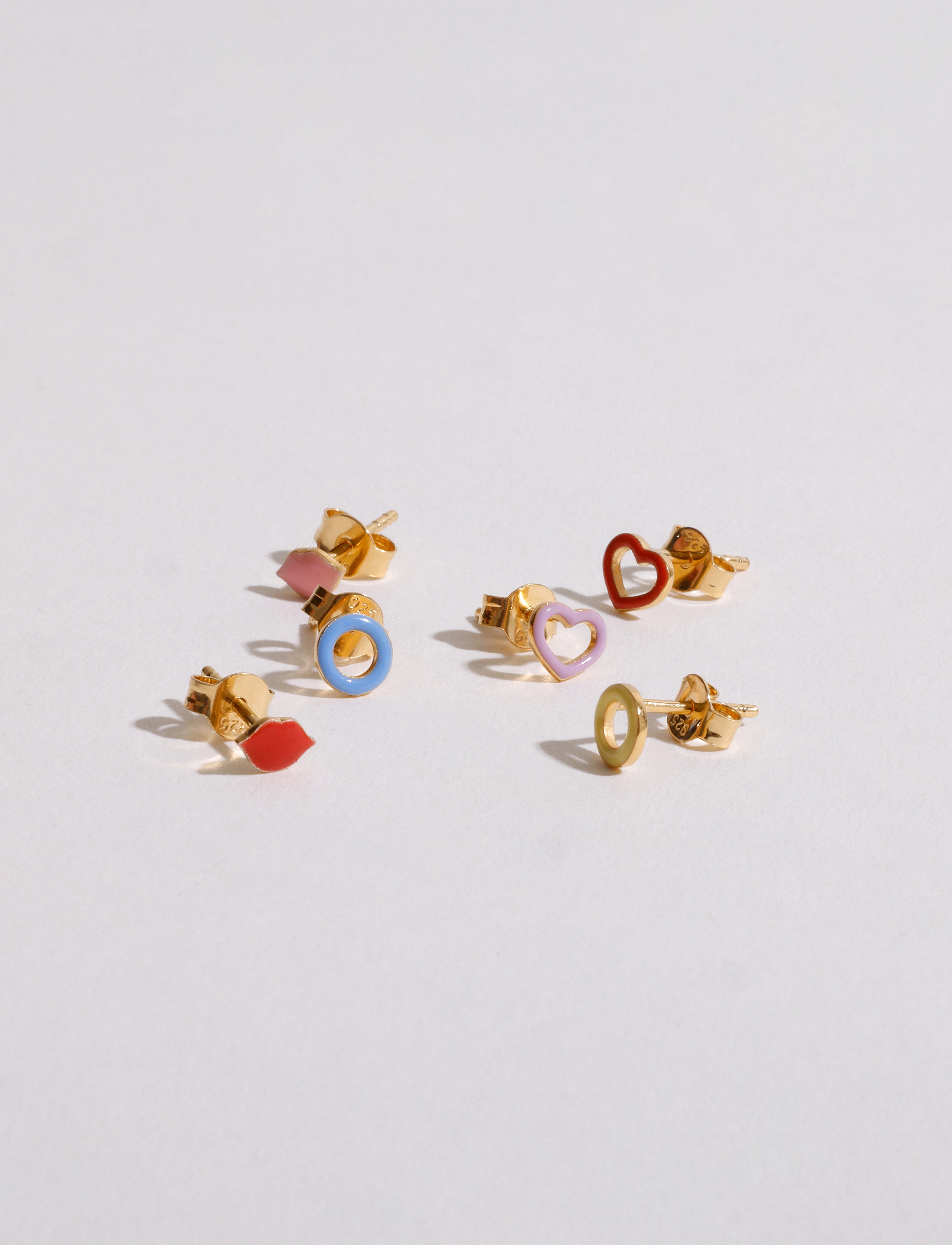 Design Letters - Enamel Stud (1 pcs) - festmode zu outlet-preisen - lilac breeze 2099c - 3