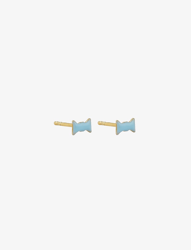 Design Letters - Bow tie Earstuds - studs örhängen - blue - 1