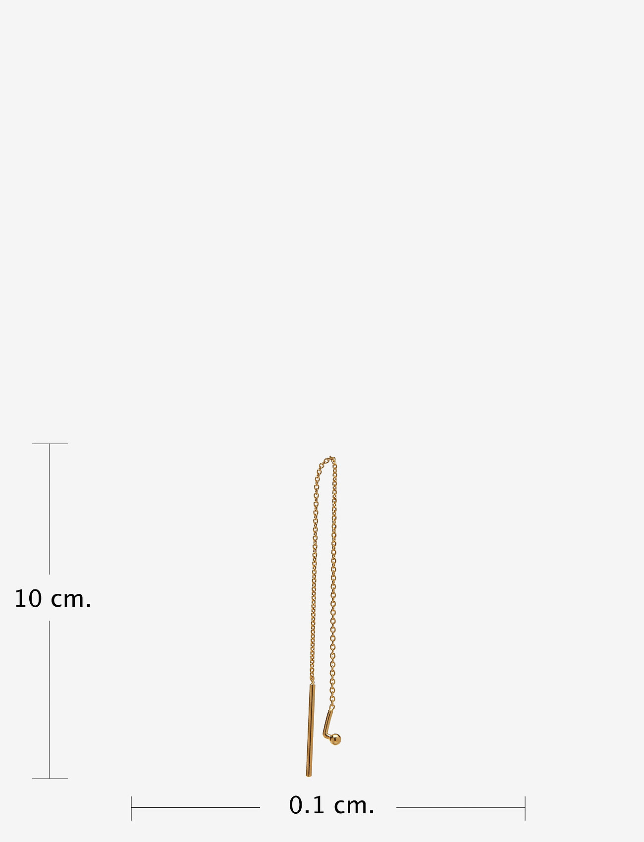 Design Letters - EARRING CHAIN - Øreringe med vedhæng - gold - 1