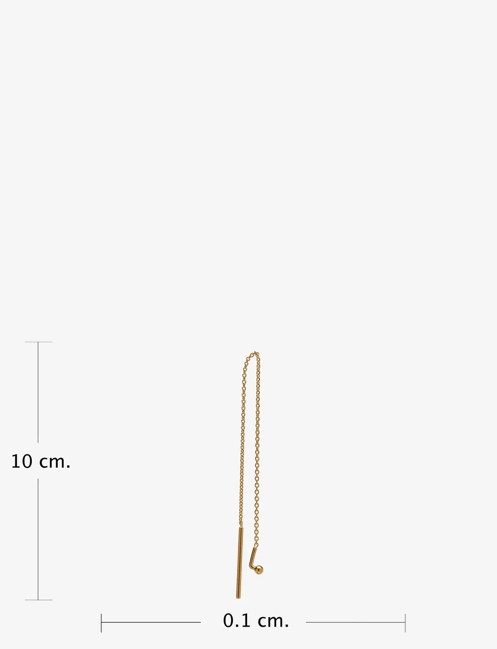 Design Letters - EARRING CHAIN - pendant earrings - gold - 1