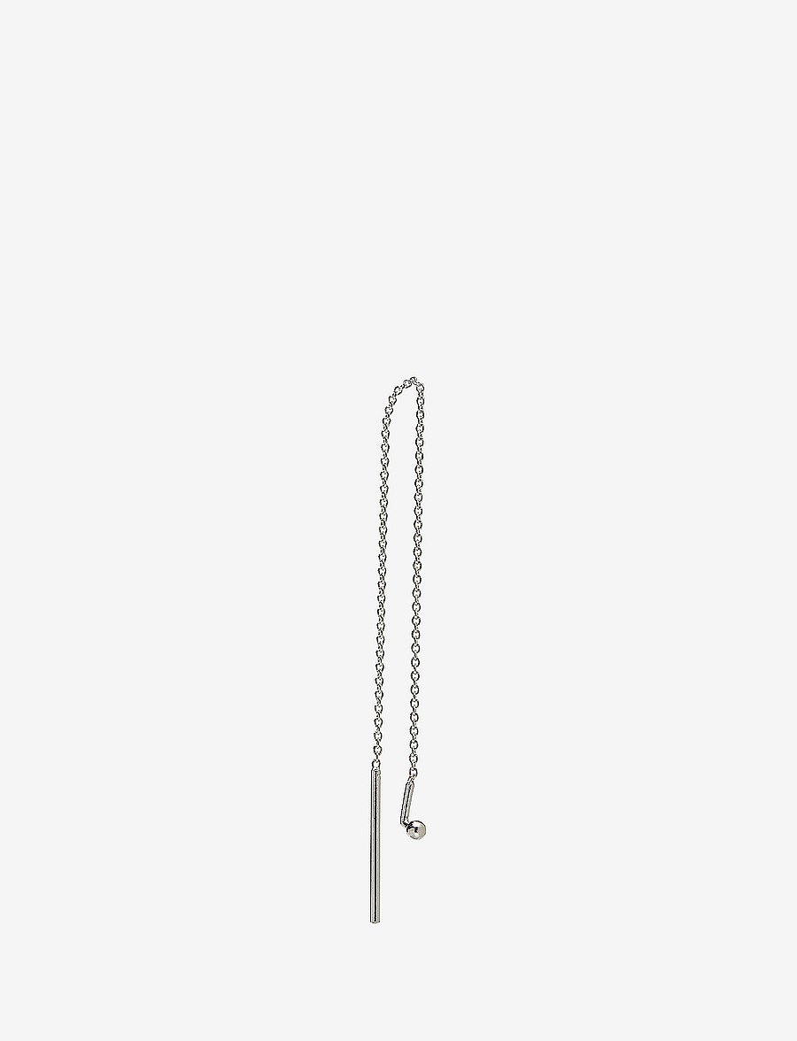 Design Letters - EARRING CHAIN - pendant earrings - silver - 0