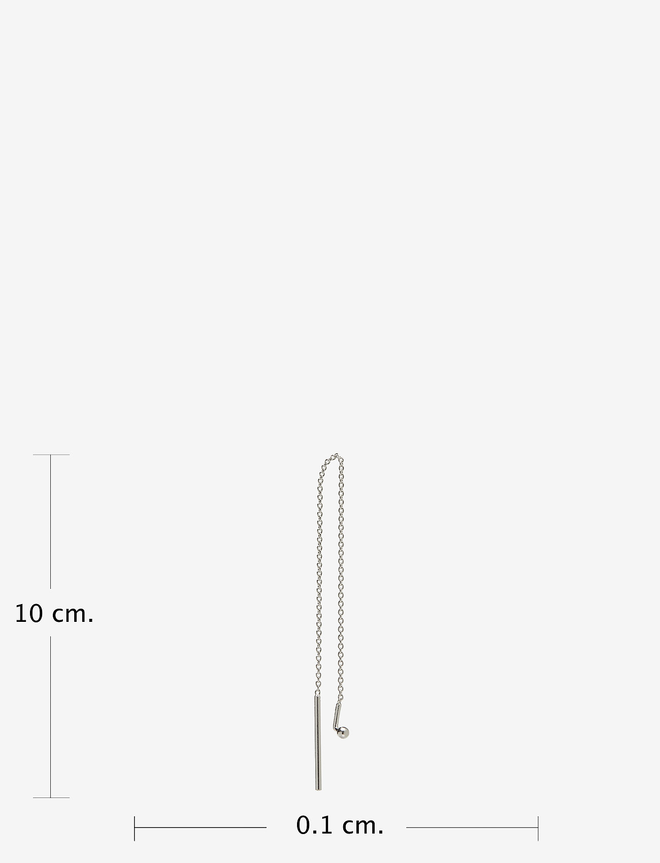 Design Letters - EARRING CHAIN - ohrhänger - silver - 1